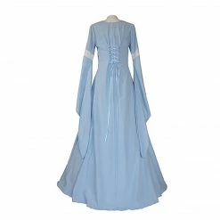 Auscosplay Womans Medieval Renaissance Costume Victorian Light Blue Dress Medieval Renaissance Costumes