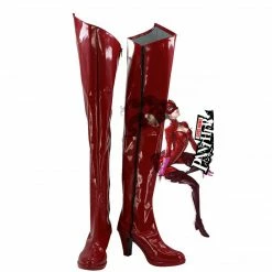 Auscosplay Persona 5 Anne Takamaki Panther Cosplay Boots Women Japanese Anime Shoes