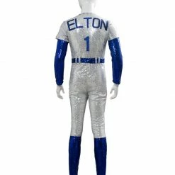 Auscosplay Movie Costume Rocketman Elton John Dodgers Cosplay Costume Baseball Uniform