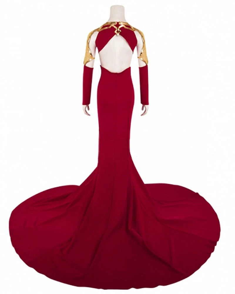 Auscosplay Castlevania Carmilla Cosplay Costume Red Dress 4 Auscosplay Castlevania Carmilla Cosplay Costume Red Dress