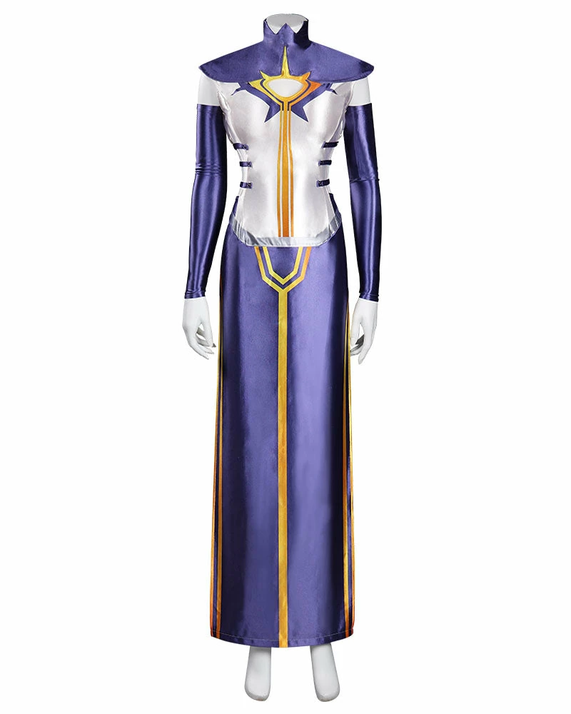 Auscosplay League Of Legends (LOL) Cosplay Arcane League Of Legends LoL Mel Medarda Cosplay Costume Dress 3 Auscosplay League Of Legends (LOL) Cosplay Arcane League Of Legends LoL Mel Medarda Cosplay Costume Dress