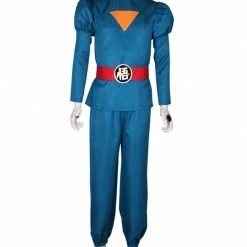 Auscosplay Dragon Ball Grand Priest Goku Cosplay Costume Blue Suits
