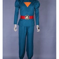 Auscosplay Dragon Ball Grand Priest Goku Cosplay Costume Blue Suits