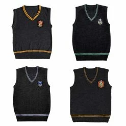 Auscosplay Gryffindor/Hufflepuff/Ravenclaw/Slytherin Cosplay Costume Full Set Movie Costume