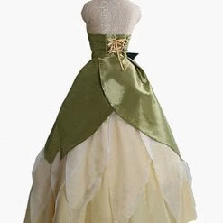 Auscosplay Princess Tiana Costume Cosplay Dress For Adult