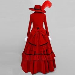 Auscosplay Anime Costume Black Butler Madam Red Angelina Dalles Dress Cosplay Costume 6 Auscosplay Anime Costume Black Butler Madam Red Angelina Dalles Dress Cosplay Costume