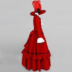 Auscosplay Anime Costume Black Butler Madam Red Angelina Dalles Dress Cosplay Costume 7 Auscosplay Anime Costume Black Butler Madam Red Angelina Dalles Dress Cosplay Costume