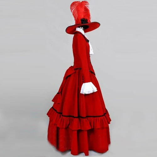 Auscosplay Anime Costume Black Butler Madam Red Angelina Dalles Dress Cosplay Costume 5 Auscosplay Anime Costume Black Butler Madam Red Angelina Dalles Dress Cosplay Costume