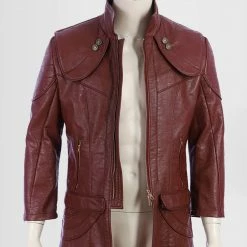 Auscosplay Devil May Cry 5 Dante Red Cosplay Pleather Coat Costume 13 Auscosplay Devil May Cry 5 Dante Red Cosplay Pleather Coat Costume