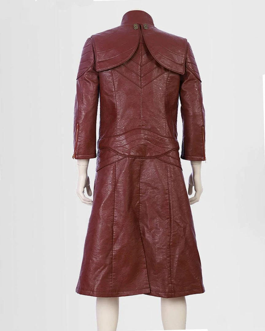 Auscosplay Devil May Cry 5 Dante Red Cosplay Pleather Coat Costume 6 Auscosplay Devil May Cry 5 Dante Red Cosplay Pleather Coat Costume