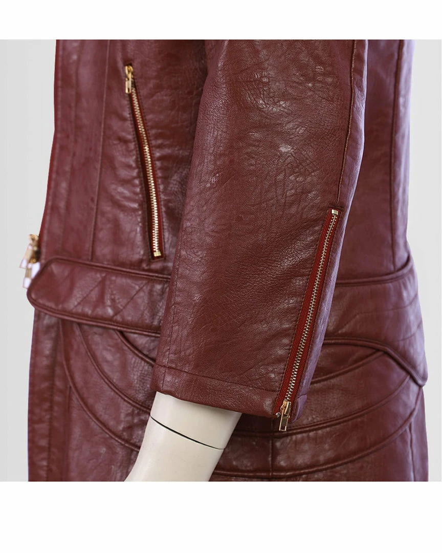 Auscosplay Devil May Cry 5 Dante Red Cosplay Pleather Coat Costume 8 Auscosplay Devil May Cry 5 Dante Red Cosplay Pleather Coat Costume