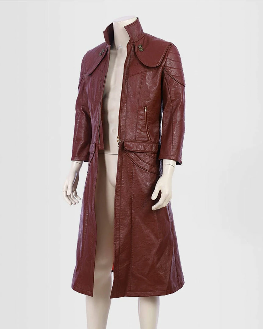 Auscosplay Devil May Cry 5 Dante Red Cosplay Pleather Coat Costume 5 Auscosplay Devil May Cry 5 Dante Red Cosplay Pleather Coat Costume