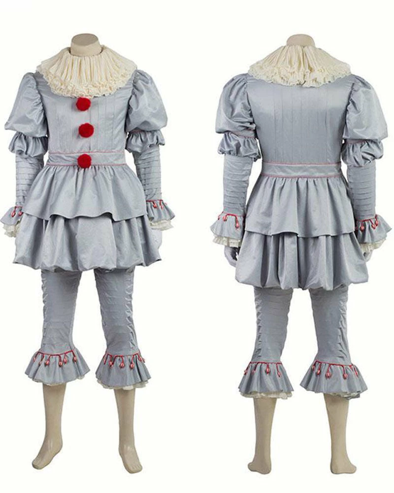 Auscosplay The It Clown Pennywise Cosplay Costume Outfit Stephen King's It 4 Auscosplay The It Clown Pennywise Cosplay Costume Outfit Stephen King's It