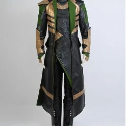 Auscosplay The Dark World Loki Cosplay Costume Pleather Outfit Loki Costume