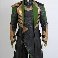 Auscosplay The Dark World Loki Cosplay Costume Pleather Outfit Loki Costume