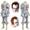 Auscosplay The It Clown Pennywise Cosplay Costume Outfit Stephen King's It